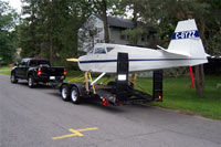 Custom trailer for a small aircraft